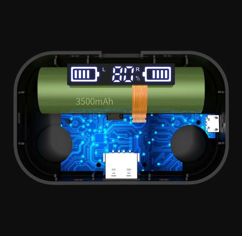 X11 беспроводная Bluetooth гарнитура IPX7 Водонепроницаемая Bluetooth 5,0 с 3500 мАч зарядный чехол TWS Bluetooth наушники