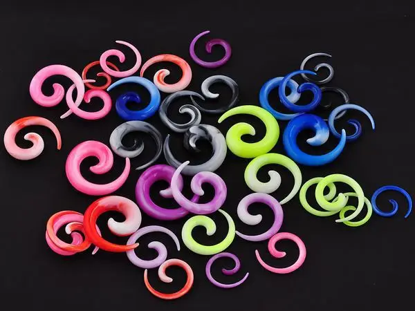 120 шт. акриловые растяжки для пирсинга 2 8 мм|spiral ear taper|ear taperplug gauges |
