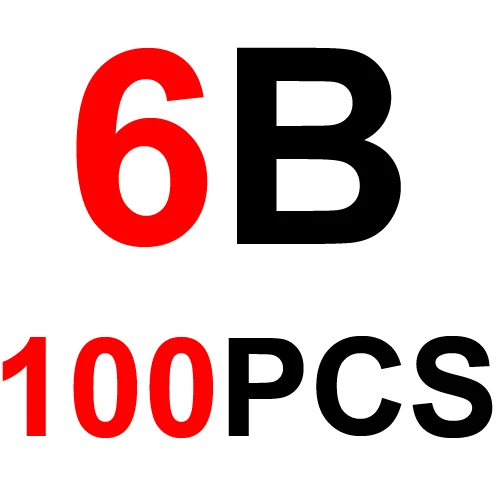 100 шт. от 1B до 7B Премиум сплит-дробь свинцовый рыболовный грузик вес комбо с коробкой для опций рыболовные аксессуары для ловли карпа [PZ001] - Цвет: 6B 100Pcs