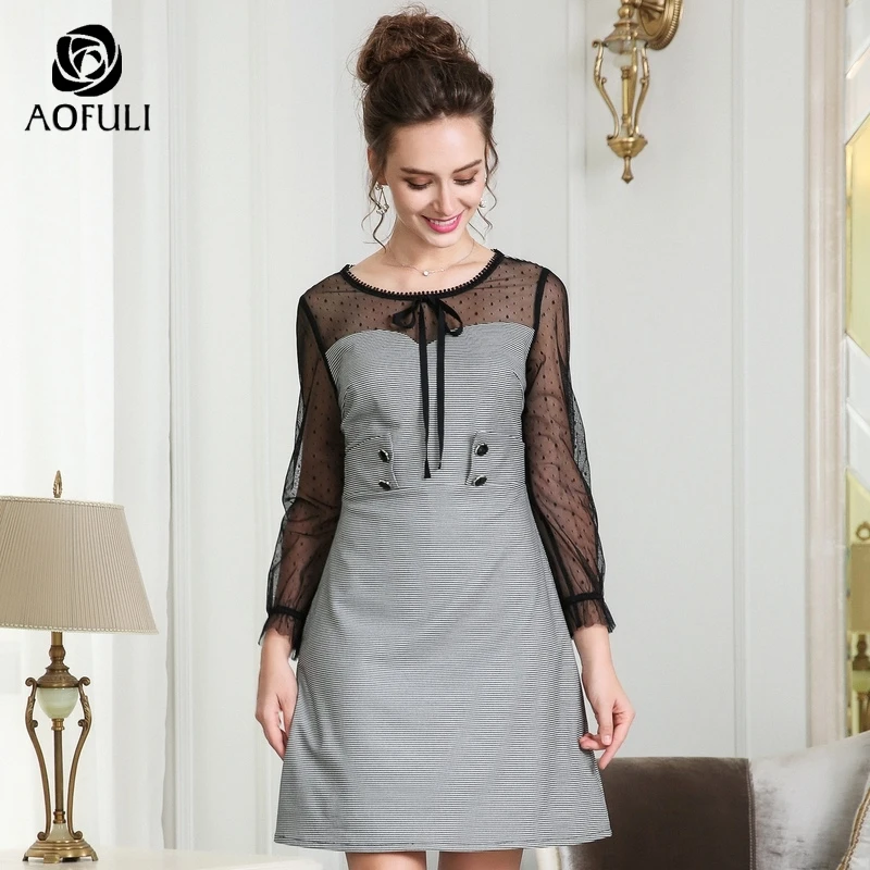 Женское клетчатое платье с принтом L ~ XXXL 4XL 5XL большого размера осеннее