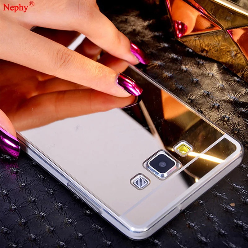 Мягкий силиконовый зеркальный чехол Nephy из ТПУ для Samsung Galaxy A3 A5 A7 2015 2016 2017 A6 A8 Plus 2018