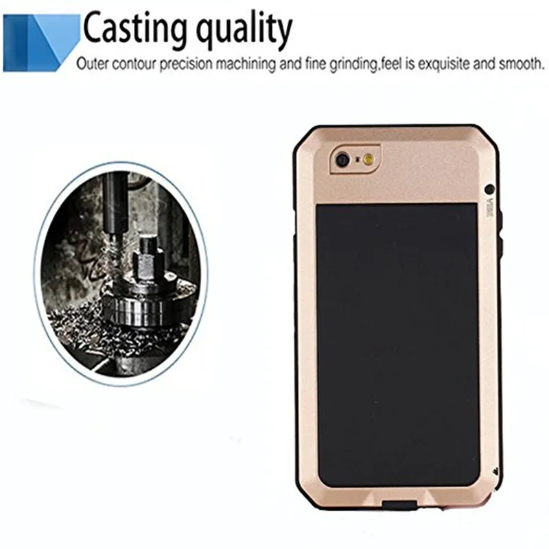 Чехол для iPhone 5/5S/SE погодозащищенный ударопрочный пылезащитный Алюминиевый
