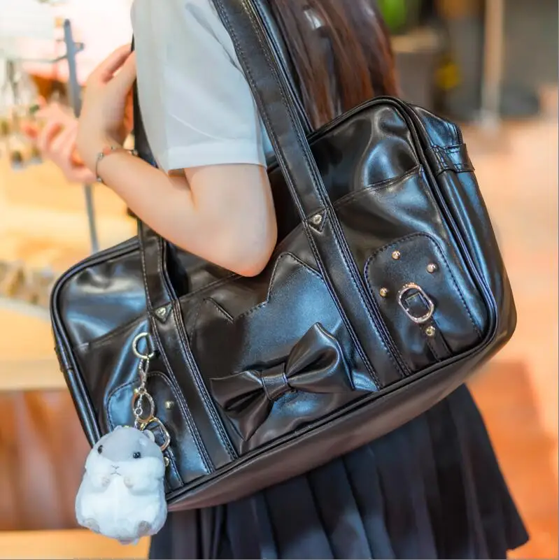 Винтажная японская маскарадная JK форма Kawaii Cat сумка с бантом Сумка через плечо
