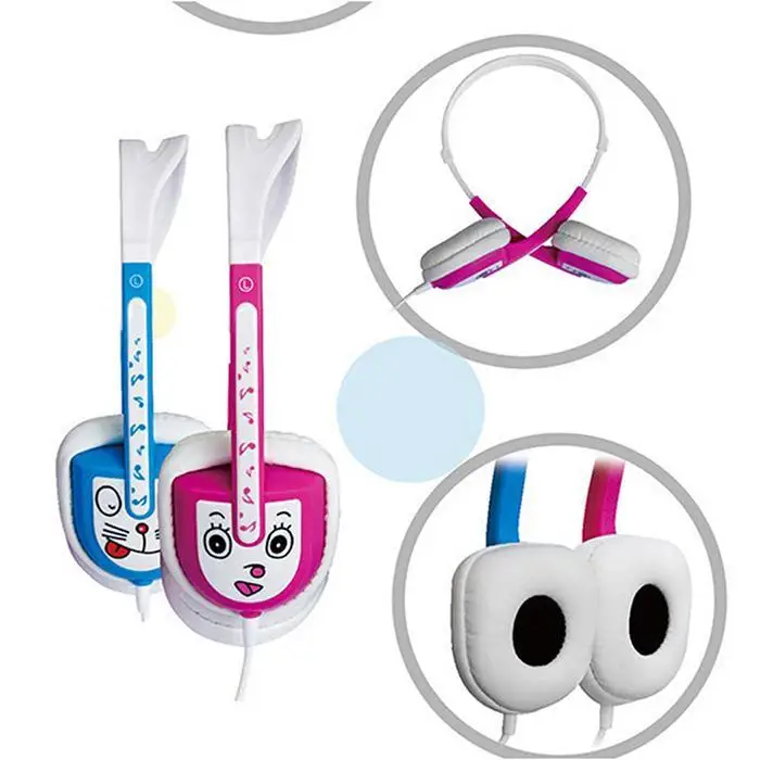 Обычная милая детская Проводная Hi Fi головная повязка портативная гарнитура