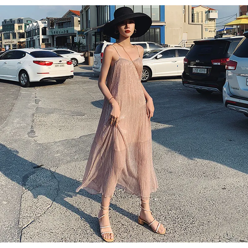Летняя новая женская одежда богемное пляжное летнее женское платье новое тонкое