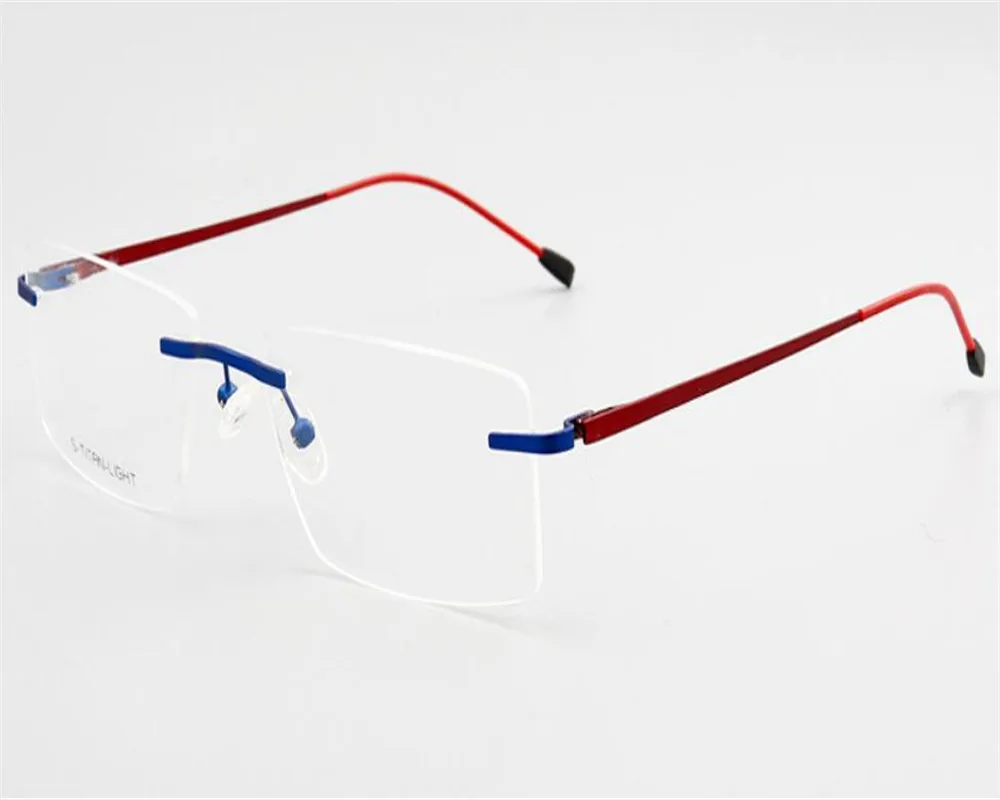 

MONGOTEN Unisex Rimless Alloy Retro Aspheric Prescriptions Lens Optical Eyewear Frame Anti-radiation Computer Reading Eyeglasses