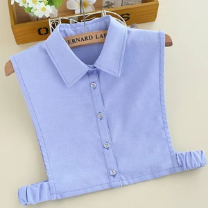 Рубашка из хлопка Оксфорд, воротник-Спиннер, фальшивая рубашка Дики из хлопка, белый свитер в ретро стиле для женщин, для офиса