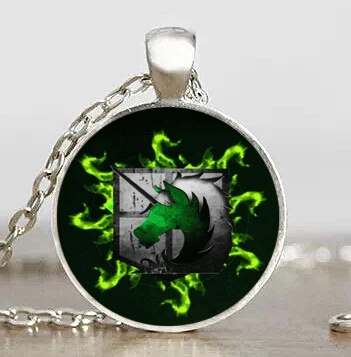 Стимпанк JP Аниме атака на Титанов кулон ожерелье стекло 1 шт./лот мужские