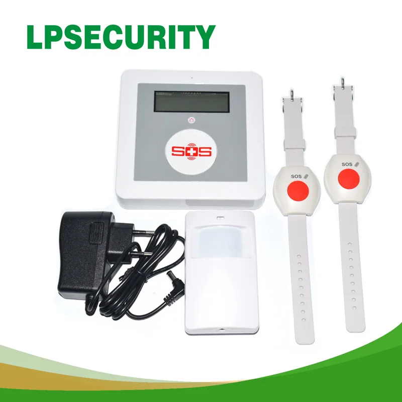 LPSECURITY 16 беспроводных охранных зон GSM система сигнализации для пожилых людей