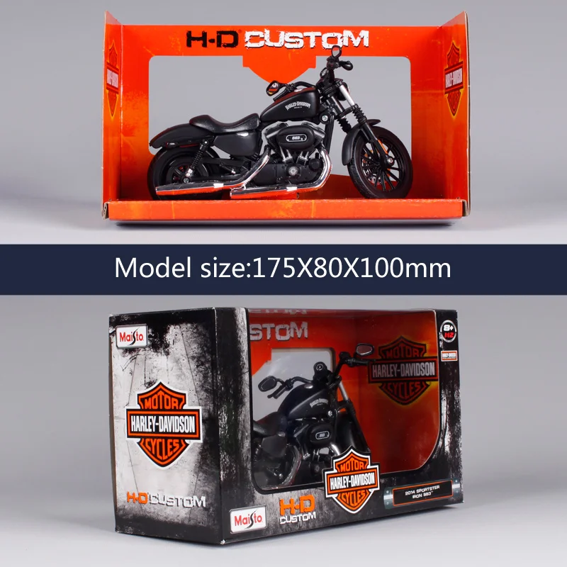 Maisto 1:12 2013 Sportsyer lron 883 мотоцикл литая Черная модельная форма для сбора Игрушечная
