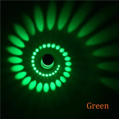 Green Light Светодиодный спиральный потолочный светильник 3 Вт, спиральная лампа, креативный современный потолочный светильник, для помещений, гостиной, KTV, декоративный эффект, бра, лампа - Цвет корпуса: Green Light