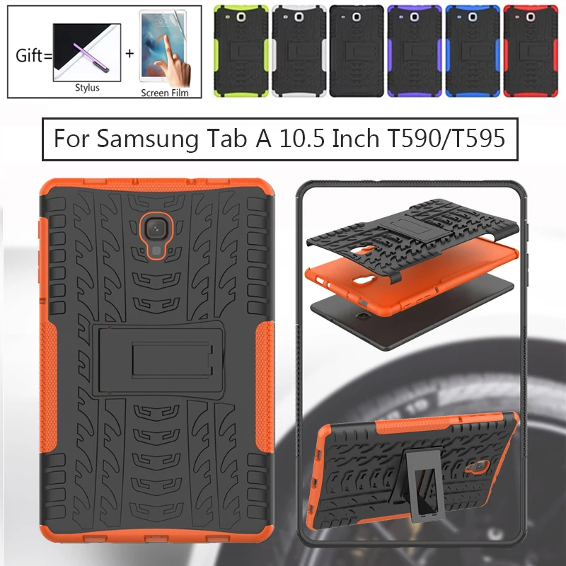 Прочный Чехол подставка для Samsung Galaxy Tab A A2 10 5 дюймов 2018 SM T590 T595 T597 сверхпрочный