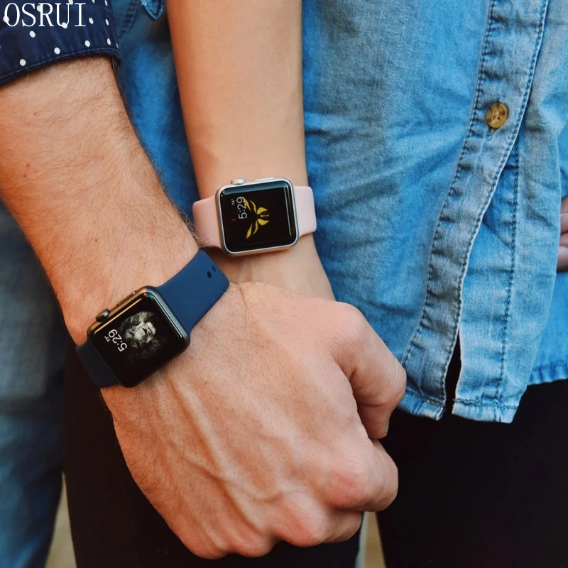 Ремешок для apple watch band 4 3 correa iwatch band 42 мм/38 мм 44 мм/40 мм 2 спортивный силиконовый браслет pulseira apple watch аксессуары