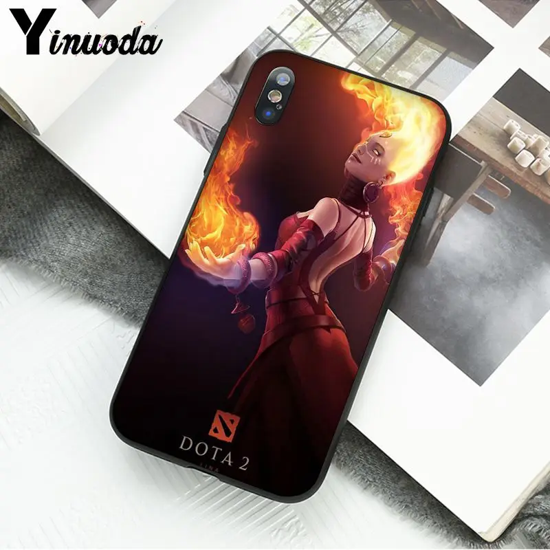Мягкий ТПУ чехол для телефона Yinuoda Shadow Fiend Dota 2 аксессуары iPhone 5 5Sx 6 7plus 8 8Plus X XS MAX XR |