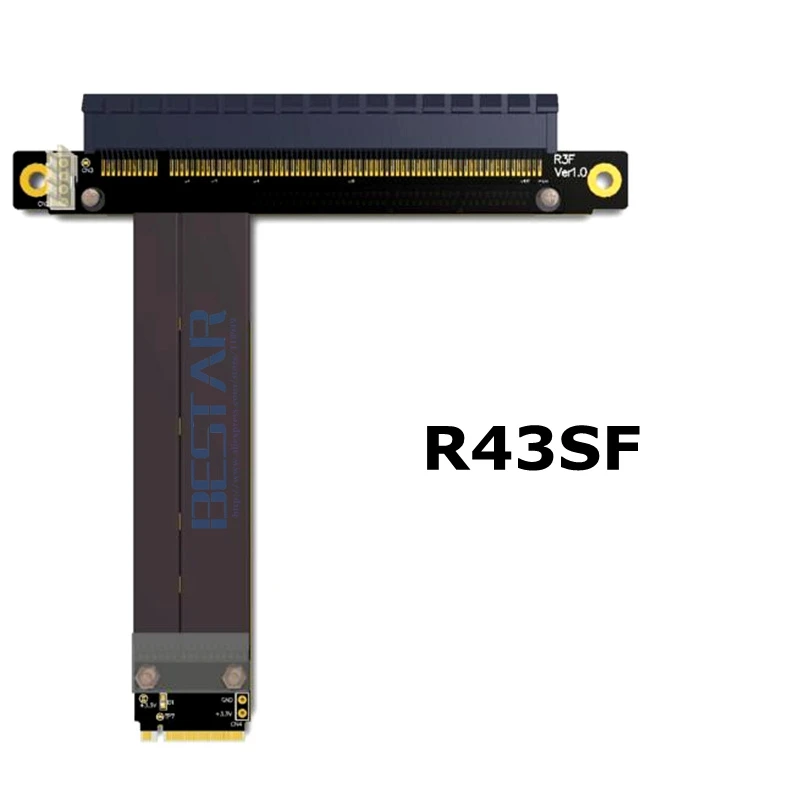 Riser PCI e PCIE x16 To M.2 NGFF NVMe Key M key Card Express 16x Gen3.0 32G/bps удлинитель ленточный кабель 10 см 30 60