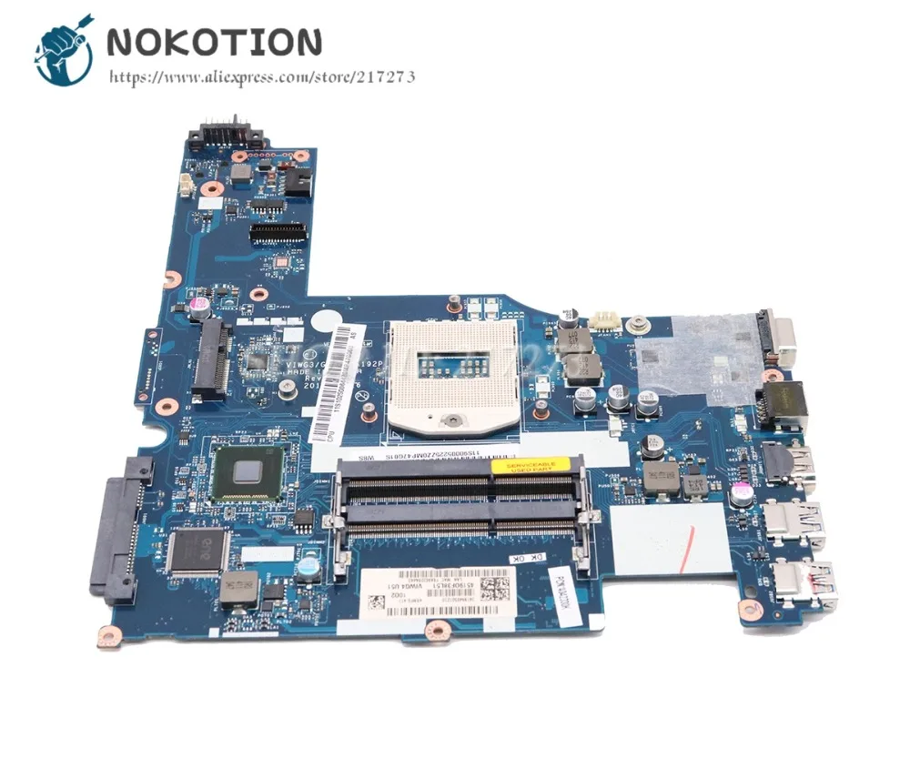 

Материнская плата NOKOTION VIWG3, G4 LA-A192P, 11S1025006, для Lenovo ideapad G510S, 15,6 дюйма, для ПК, материнская плата HM86, DDR3L, UMA