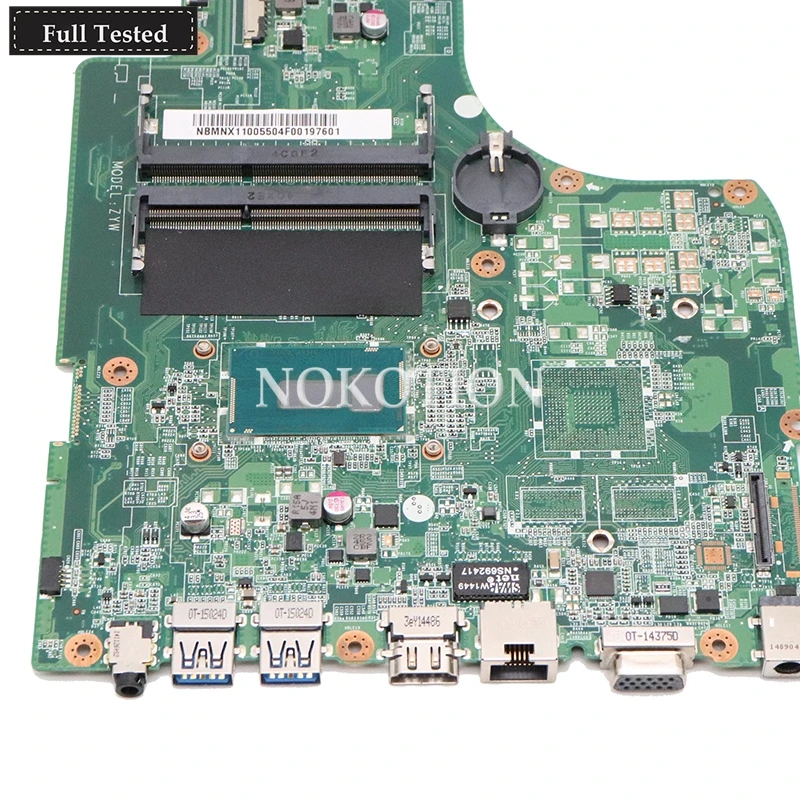 NOKOTION для acer aspire E5-771G E5-771 материнская плата ноутбука SR244 I3-5005U процессор