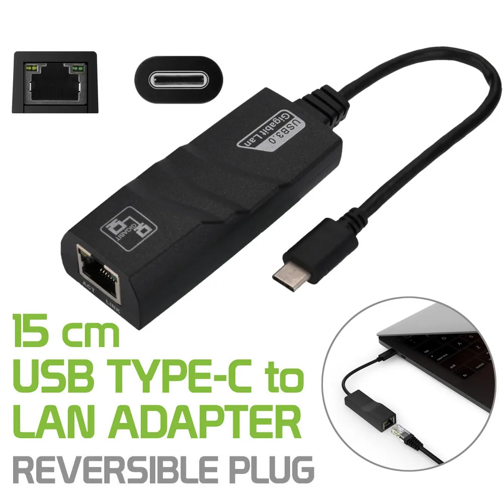 For Windows 8/7/ Vista/XP Mac OS 10.6 USB C to Ethernet Adapter 10/100/1000Mbps RJ45 Lan External Network Card | Компьютеры и офис