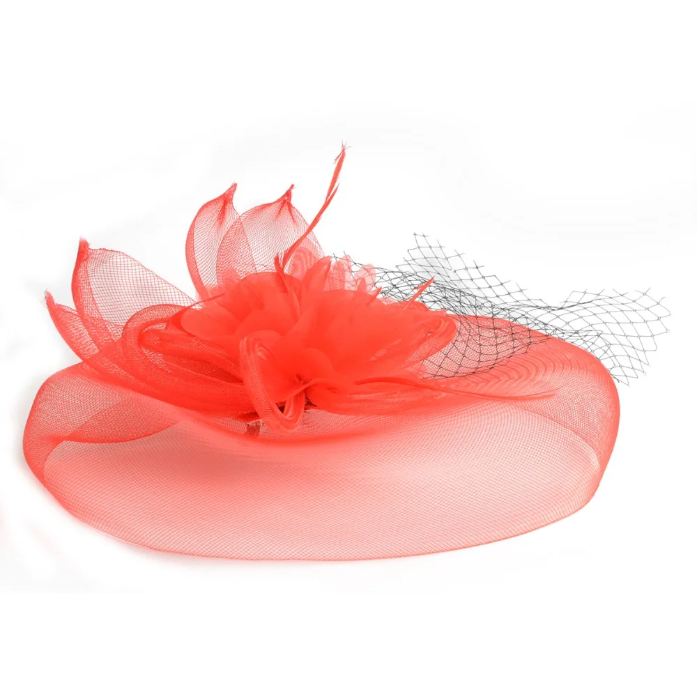 Женский цветочный аксессуар для волос с перьями