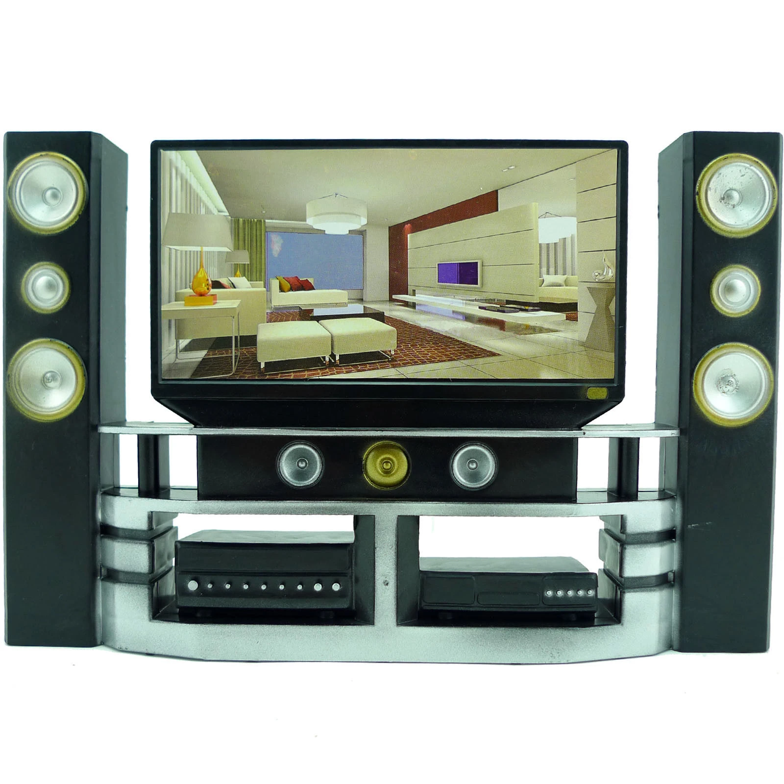 Мини Hi-Fi 1:6 мебель для гостиной ТВ домашний кинотеатр шкаф куклы Барби одежда