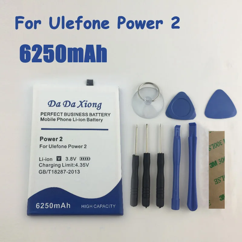 Высококачественная запасная батарея 6250 мАч Power 2 для ulefone power мобильный телефон |