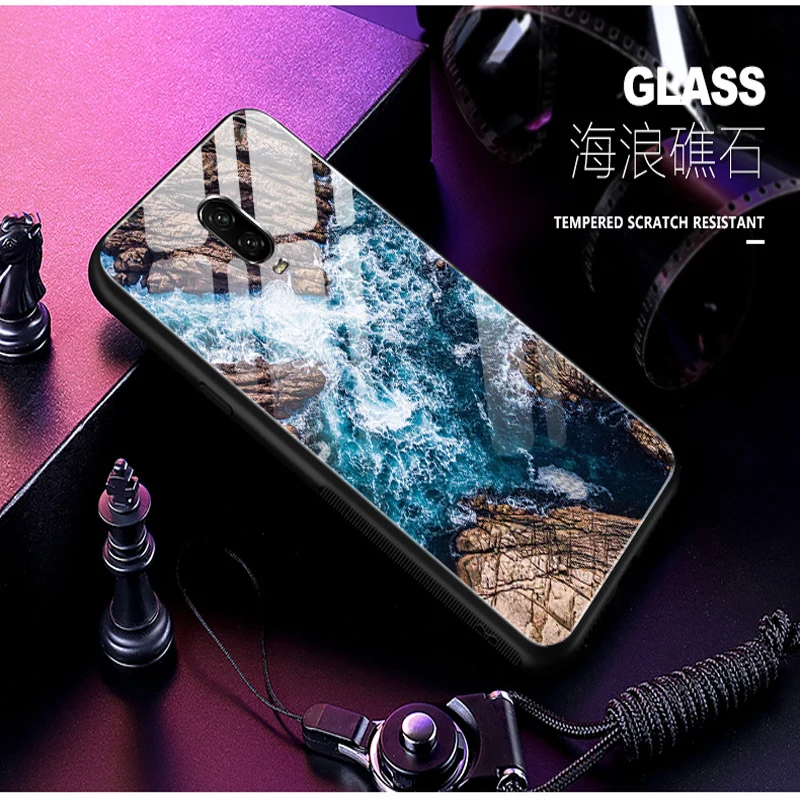 Роскошные закаленное телефон Стекло чехлы для Oneplus 6 т чехол 6,41 ''для Oneplus 6 т Капа бампер Окрашенные чехол Oneplus6T случаях 1+ 6 т shell