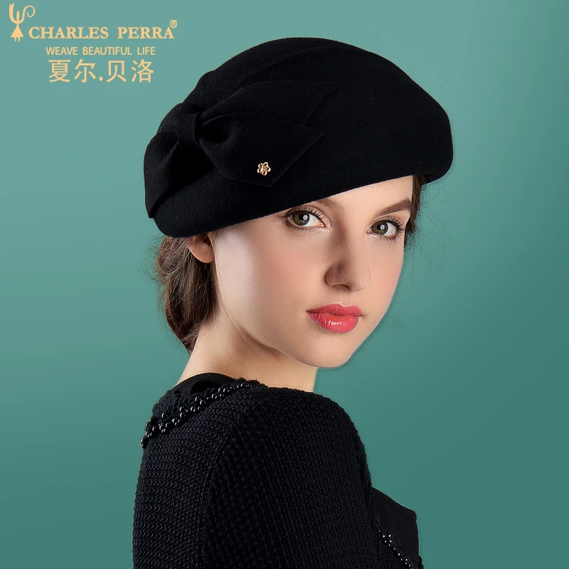 Hat Female Autumn Winter New Woolen Beret Hats Elegant Korean Version Berets Wild Cap Girl Ladies Fashion Warm Soft Caps H6733 | Аксессуары