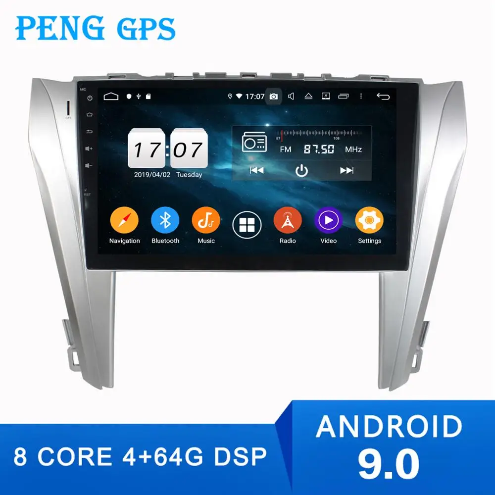 4 + 64 ГБ Android 9 0 автомобильный без DVD плеера GPS навигация для Toyota Camry Aurion 2014 2017