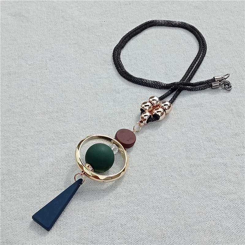 Новинка 2018 длинное ожерелье в богемном стиле с бисером носимый геометрический