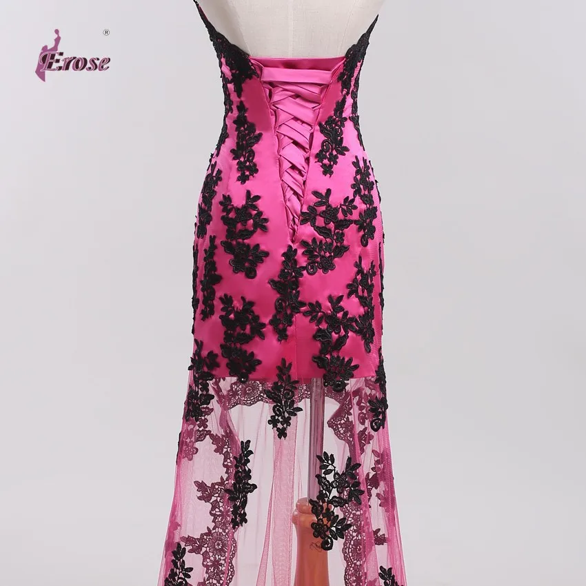 Wholesale Free Shipping Sweetheart Front Short Long Back Lace Appliques Prom Dress 2017 S-001 | Свадьбы и торжества