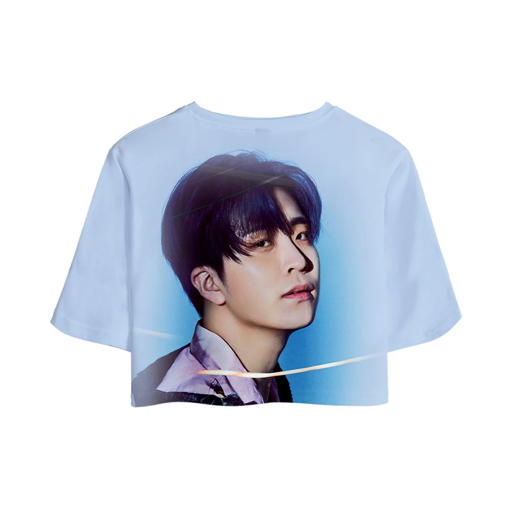 LUCKYFRIDAYF KPOP GOT7 Jackson новинка 2019 топы с 3d принтом для девушек короткая футболка