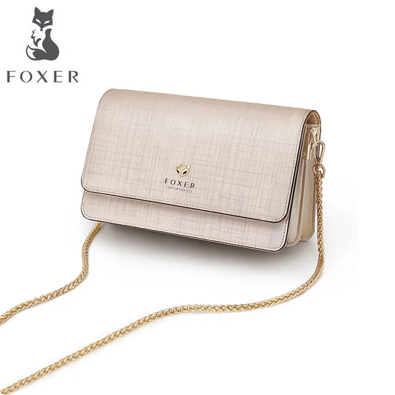 Лидер продаж 2020 новая Брендовая женская кожаная сумка FOXER модная маленькая с