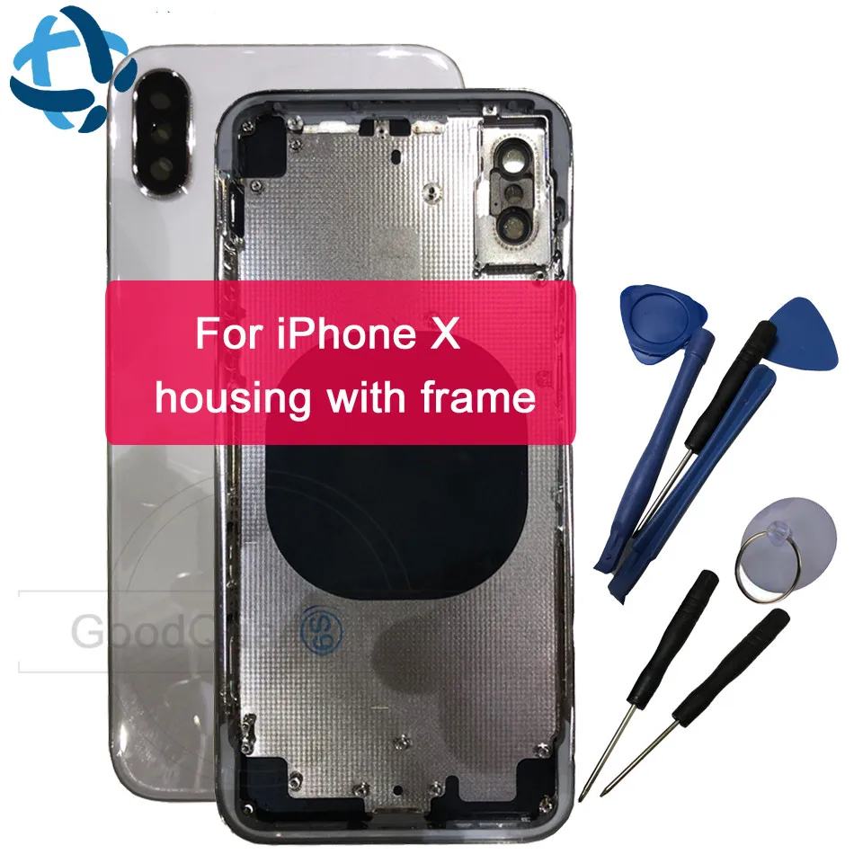 Новинка для iphone 10 x задняя дверь корпус средняя рамка Шасси Полный сборка крышка