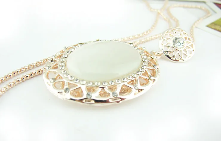 Этническая Cat глаз камень макси заявление Ожерелье наборы Овальной