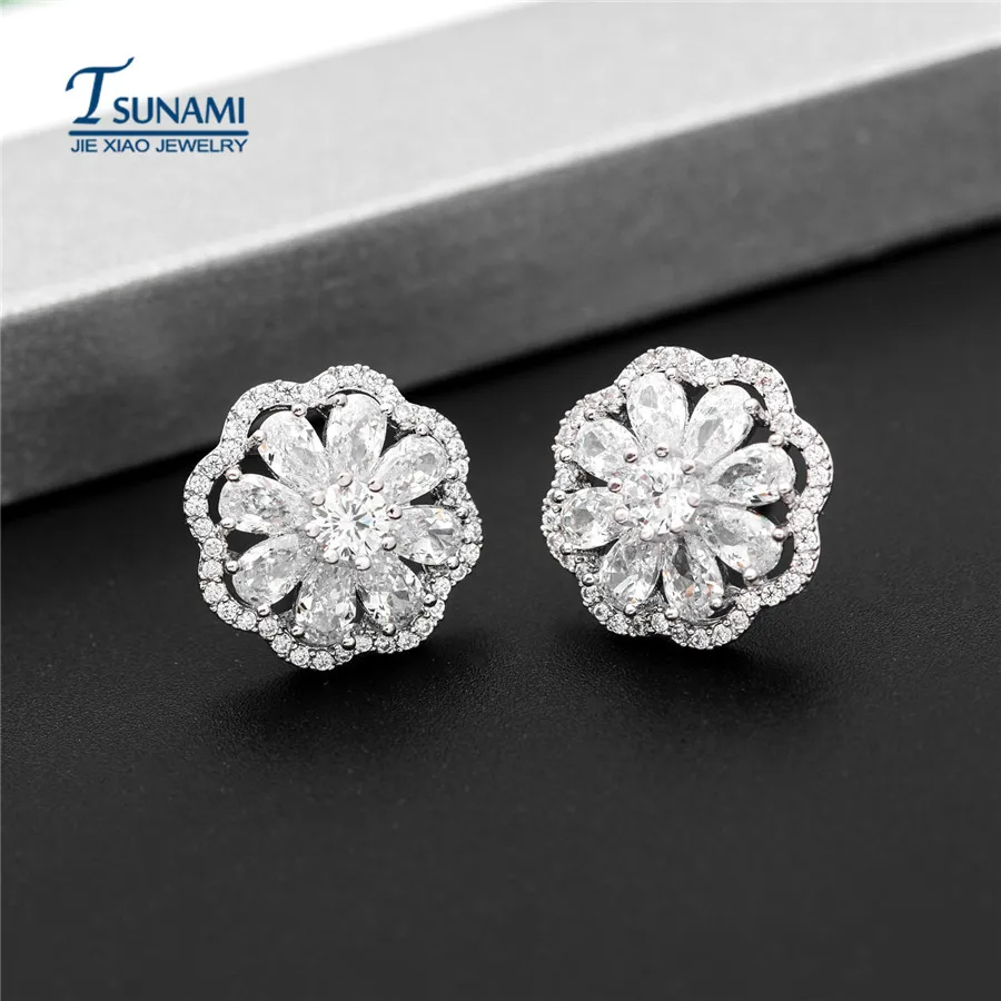 Популярные циркониевые серьги в виде капель AAA элегантные женские ER045|zircon