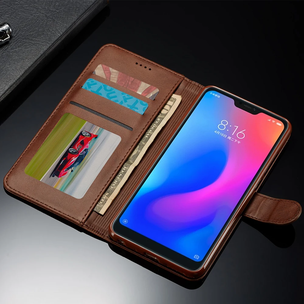 Чехол для телефона из искусственной кожи Redmi Note6 Pro Xiaomi a2 A2Lite флип кошелек