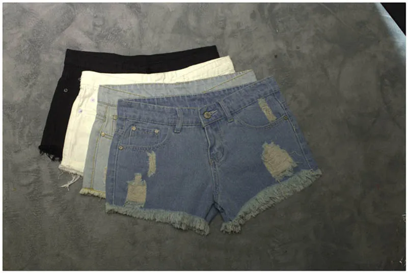 NiceMix джинсовые шорты женские Летние повседневные вареные белые дырки hotpants flash джинсовые короткие шорты женские студенческие шорты