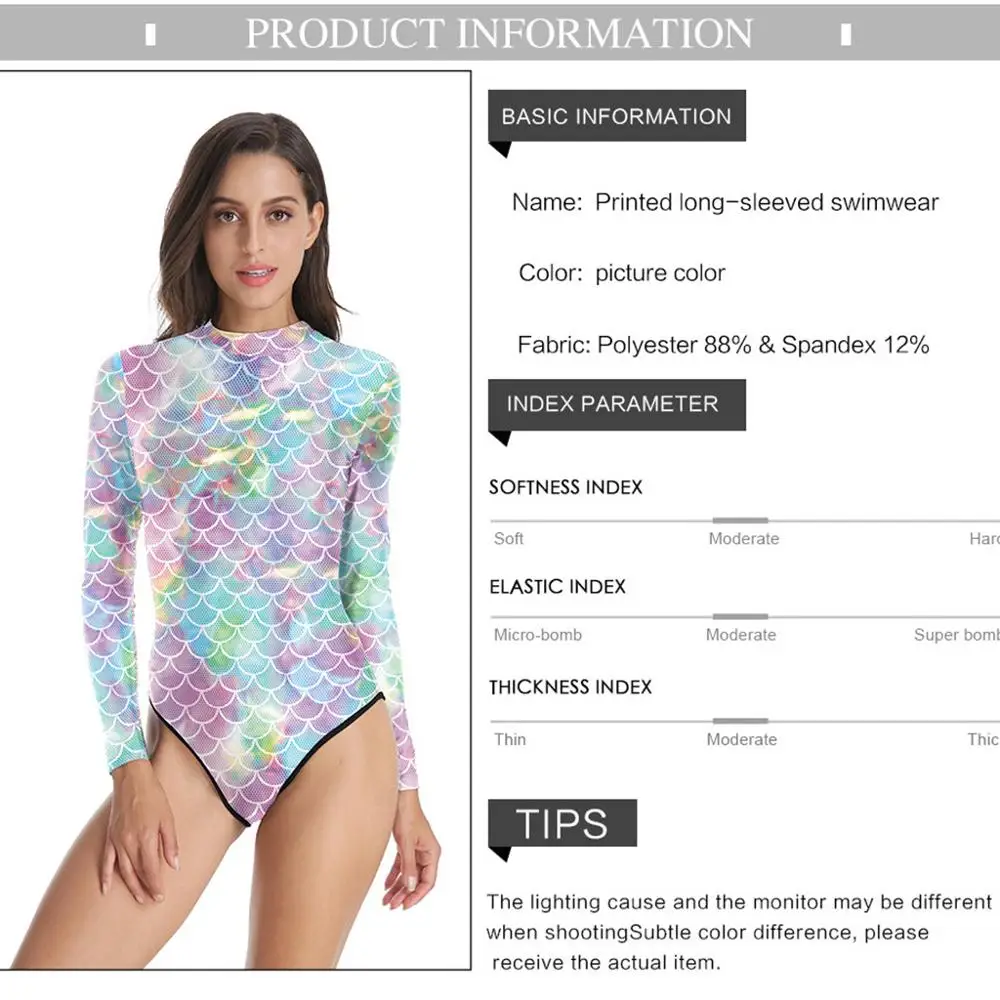 Женский купальный костюм с длинным рукавом защитный для серфинга женский
