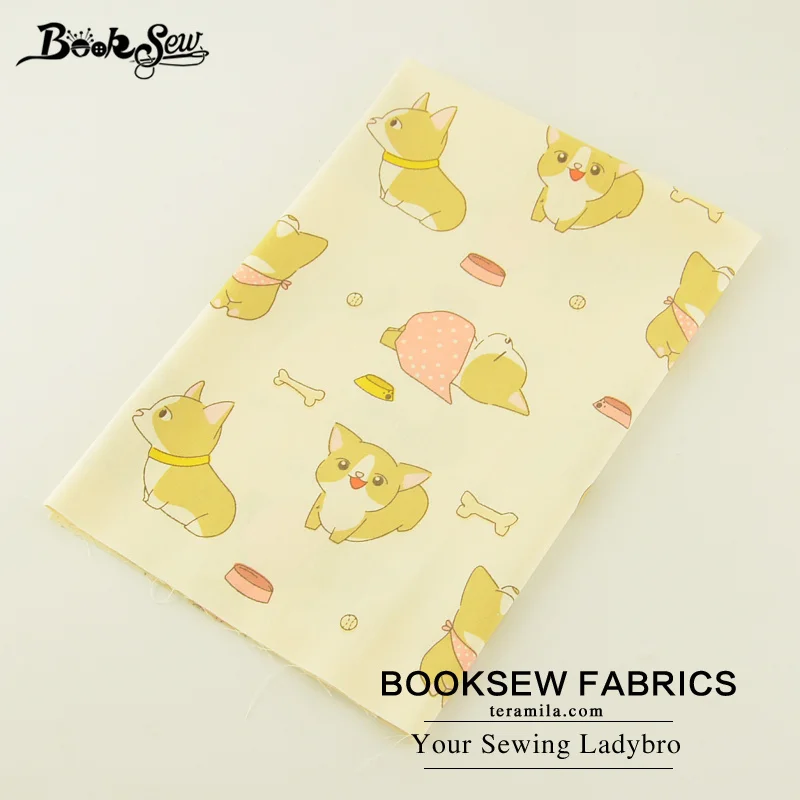 Стеганая ткань из твила и хлопка с рисунком милых собак домашний текстиль для