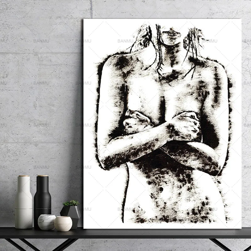 

Canvas Painting Prints woman nude Nordic Abstract Wall Pictures for Living Room Art Decoration Pictures No Frame