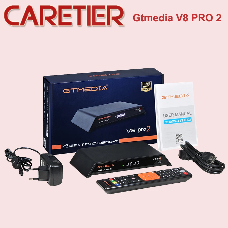 Сейчас Gtmedia V8 Pro2 DVB-S/S2/S2X, DVB+ T/T2/Cable(J83.A/B/C)/ISDBT bulit in wifi Поддержка Full PowerVu, DRE& Biss key