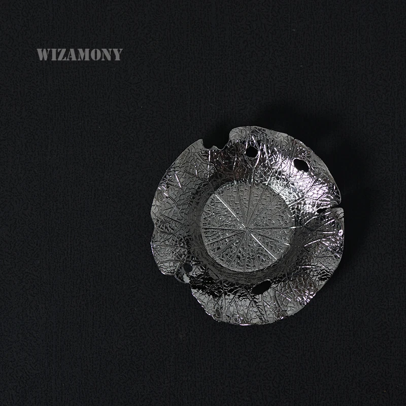 WIZAMONY, 1 шт., чайный набор, чайная чашка, блюдце, металлический кунг-фу, чайный поднос, жаростойкий, японский тип, лист лотоса, для керамической чайной чашки