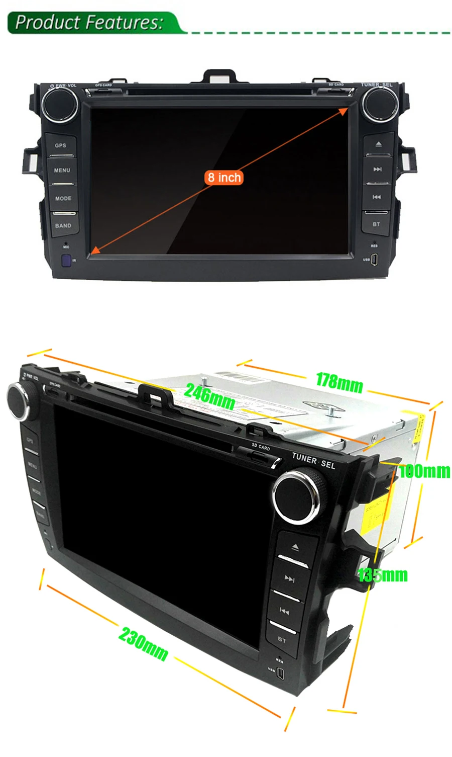 Android 10.0автомобильный dvd-плеер для Camry 2006 2007 2008 2009 2011 Автомобильный dvd-плеер 2010 головное устройство автомобиля стерео радио