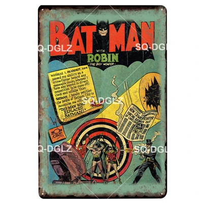 [SQ-DGLZ] Hero Poster Tin Sign Plaque Metal Sign Vintage Bar Decor Vintage Pub Bar Decor Metal Metalen Borden Poster Plate