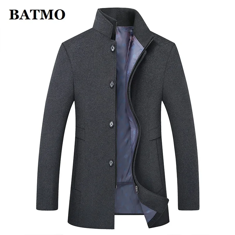 Мужской теплый Тренч BATMO Толстая шерстяная куртка большие размеры 1818 для зимы 2019 |