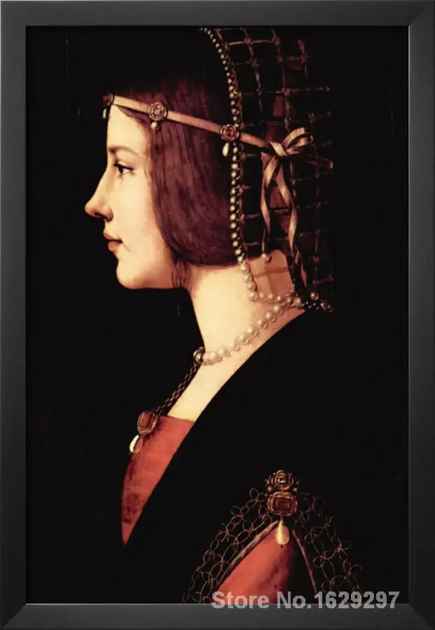 Картины для гостиной стены леди Beatrice D Este Leonardo Da Vinci высокое качество ручная