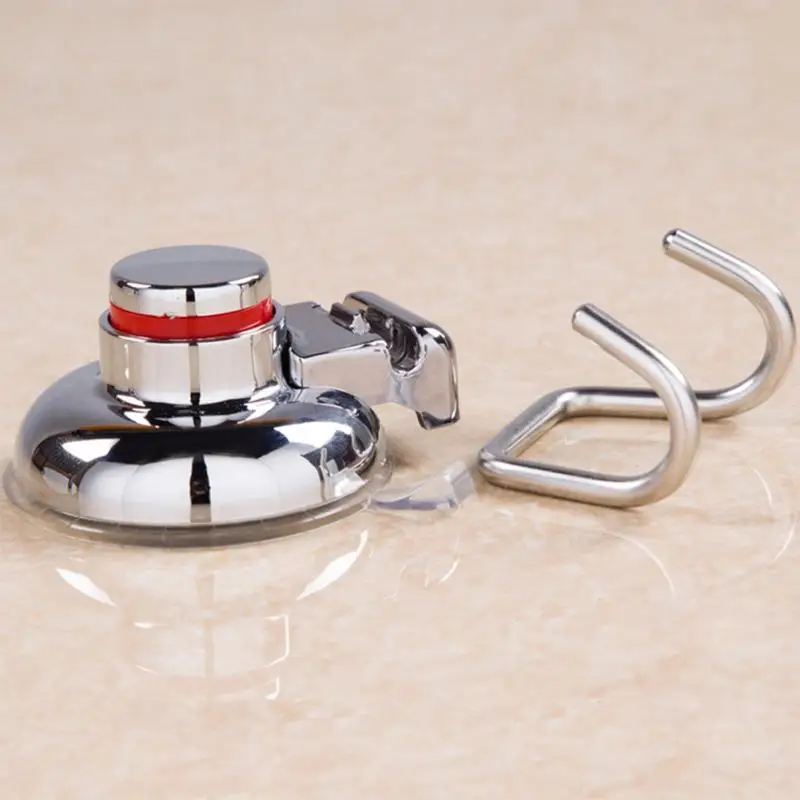 Нержавеющая Сталь Вакуумный Присоске Поворотный Двойной Крюк Сумка Держатель