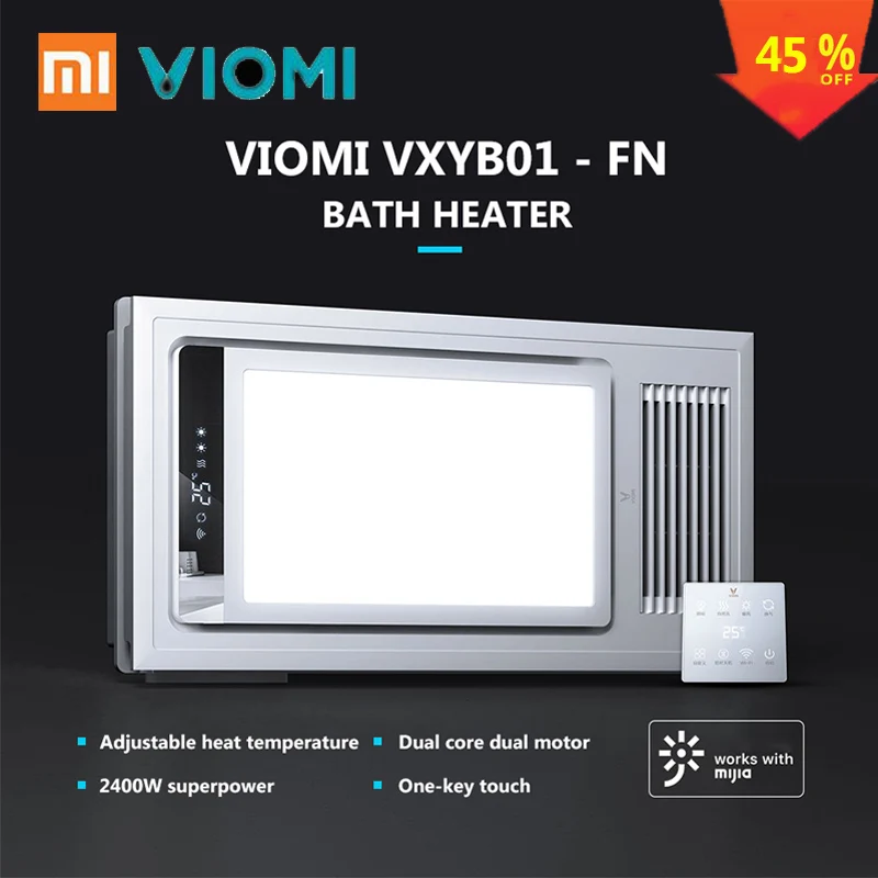 01 VIOMI 4 в 1 умный светодиодный обогреватель для ванной, профессиональный потолочный светильник, светильник для купания, для Mihome, приложение, пульт дистанционного управления, для ванной комнаты, XYB01-FN