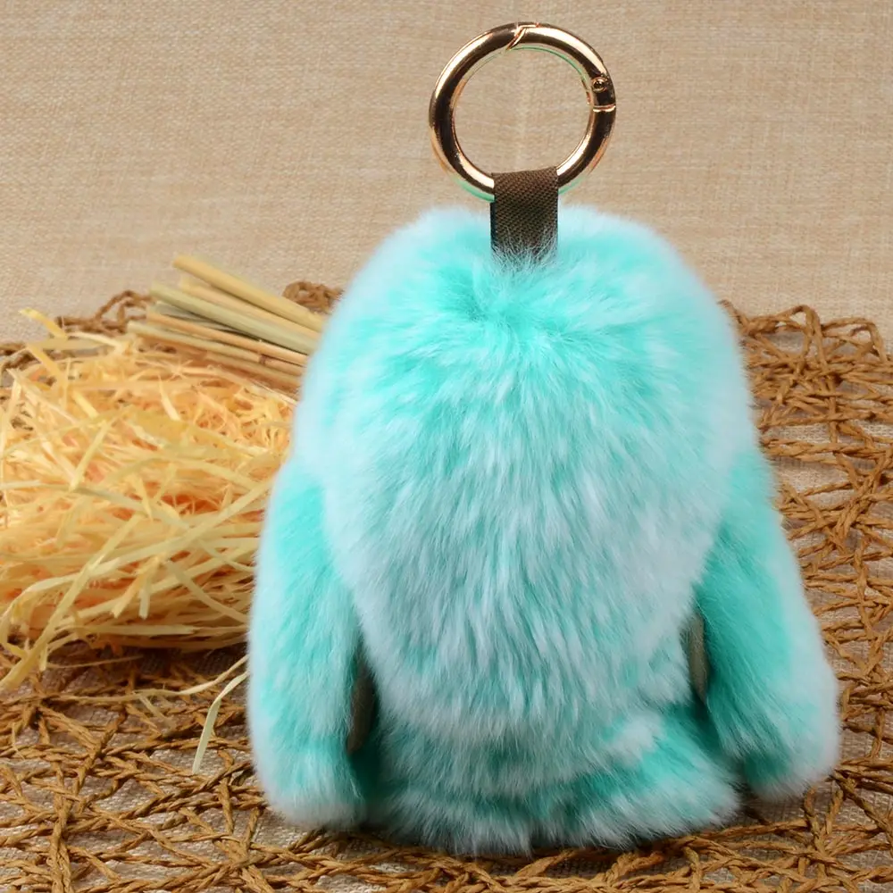 Chanfar Bunny брелок настоящий кроличий мех помпон брелок для женщин подвеска автомобиля подвеска брелки ювелирные изделия