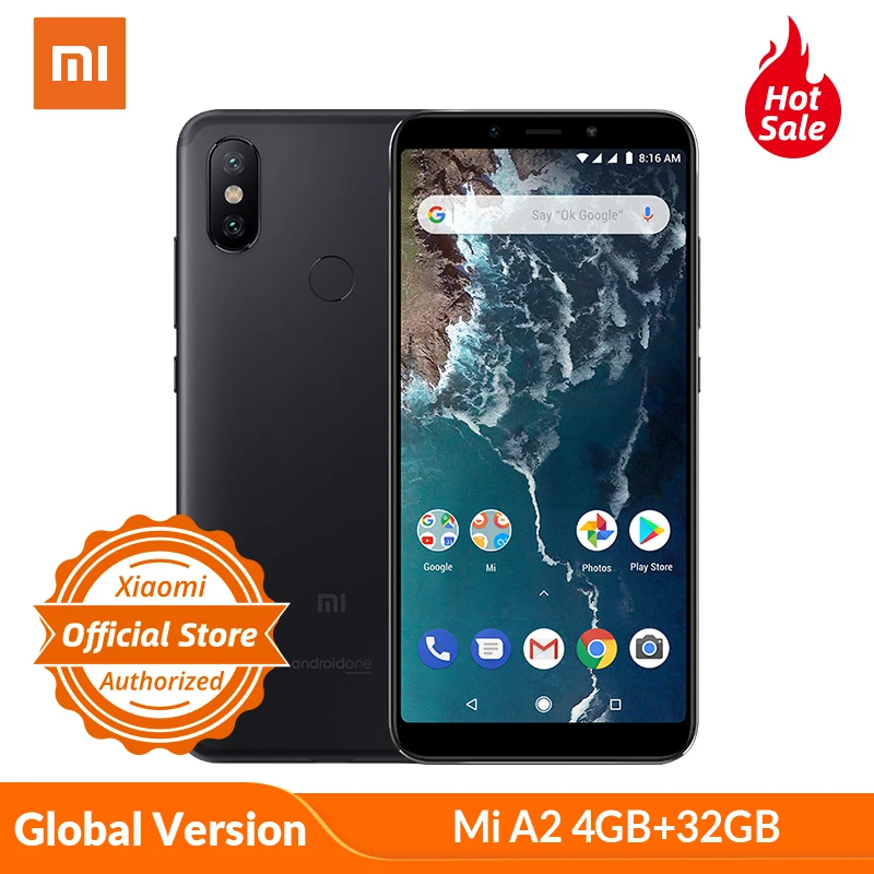 Xiaomi Mi A2 4 GB 32 Глобальный Версия мобильного телефона Snapdragon 660 АНО Процессор 5 99